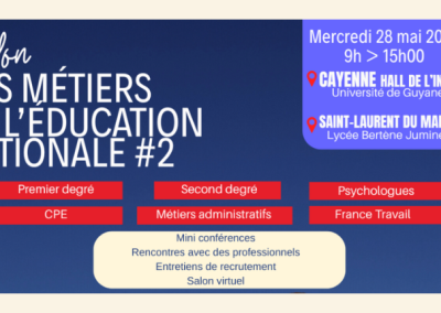 28 Mai – Salon des métiers de l’Éducation Nationale