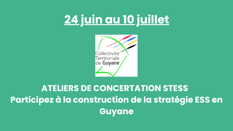 24 juin au 10 juillet – Ateliers de concertation STESS 2025 – Participez à la construction de la stratégie ESS en Guyane