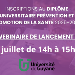 Inscriptions au Diplôme Universitaire Prévention et Promotion de la santé 2025-2026 et webinaire de lancement !