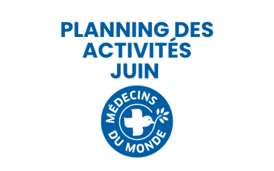 Médecins du monde – Planning des activités Juin 2025