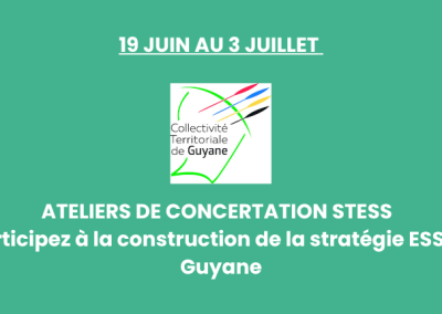 19 juin au 3 juillet – Ateliers de concertation STESS 2025 – Participez à la construction de la stratégie ESS en Guyane