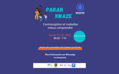17/06 – Matinée d’information : « Contraception et maladies, mieux comprendre » à Cogneau Lamirande