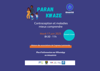 17/06 – Matinée d’information : « Contraception et maladies, mieux comprendre » à Cogneau Lamirande