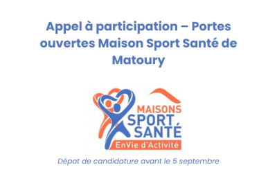 Appel à participation – Journée portes ouvertes Maison Sport Santé de Matoury