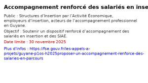 Appel à projets FSE – Accompagnement des salariés en insertion & SIAE