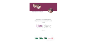Livre blanc : préconisations pour le développement de programmes de promotion de la santé en IME