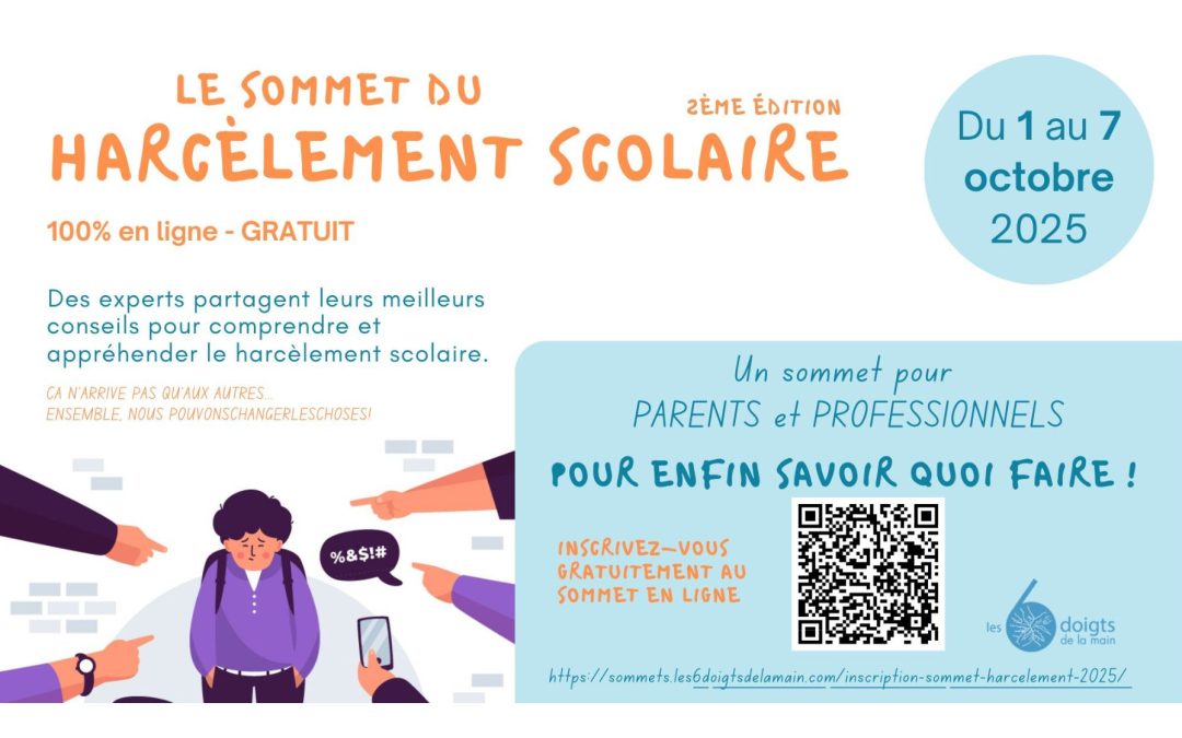 2ème Sommet en ligne contre le harcèlement scolaire – Du 1er au 7 octobre 2025