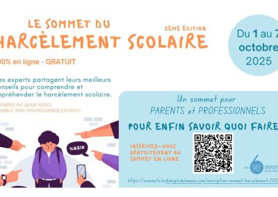 2ème Sommet en ligne contre le harcèlement scolaire – Du 1er au 7 octobre 2025
