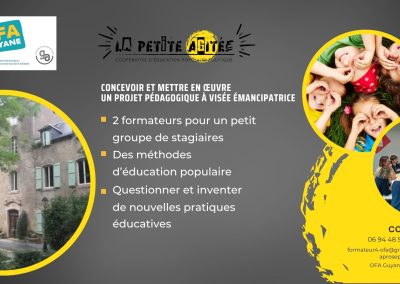 Formation : Concevoir un Projet Pédagogique à Visée Émancipatrice