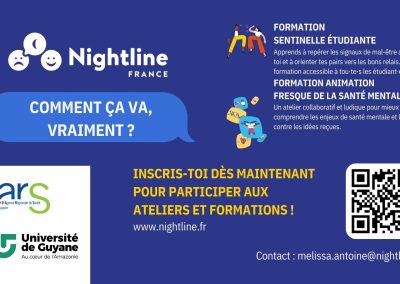 Formations Nightline pour les Étudiants de Guyane : Améliorez la Santé Mentale sur le Campus