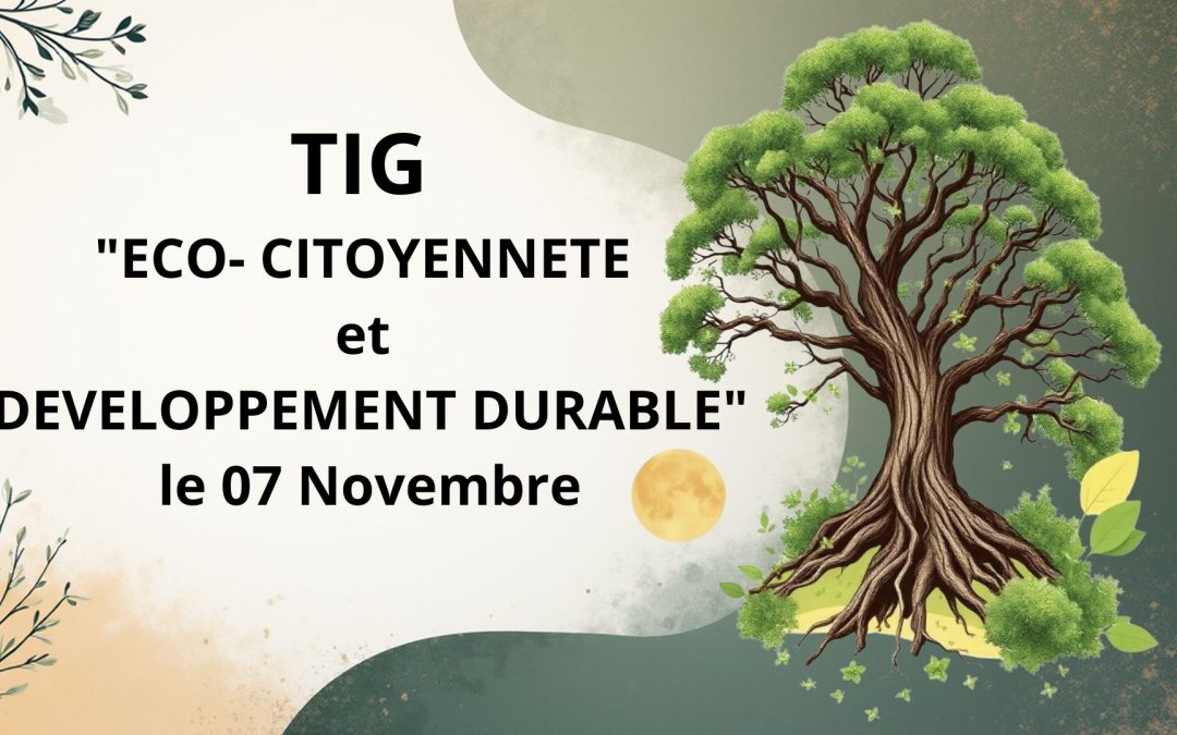 07 nov : Inscription à la fabrique du TIG « ECO- CITOYENNETE et DEVELOPPEMENT DURABLE »