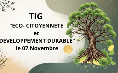 07 nov : Inscription à la fabrique du TIG « ECO- CITOYENNETE et DEVELOPPEMENT DURABLE »