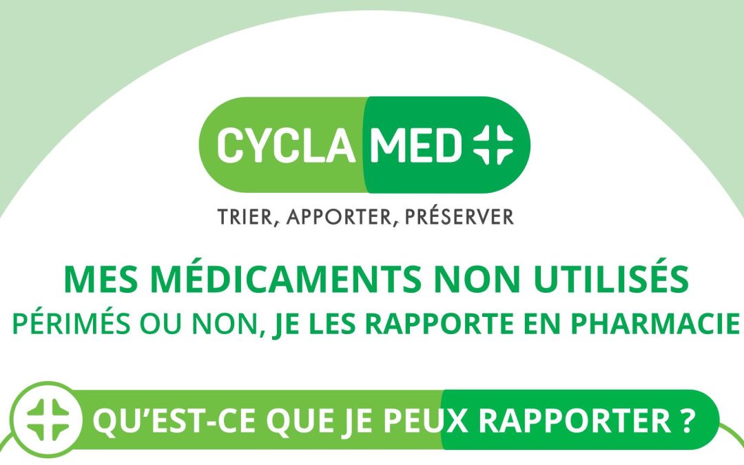 Nouvelle campagne Cyclamed : retour des Médicaments Non Utilisés (MNU)