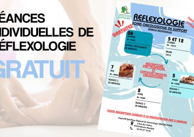 Séances de réflexologie GRATUITES – Soins oncologiques de support/DSRC OncoGuyane