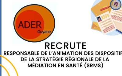 Recrutement ADER : Responsable de l’animation de la Stratégie Régionale de la Médiation en Santé (H/F)