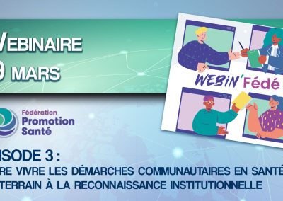 Webinaires sur les Démarches Communautaires en Santé (DCS)